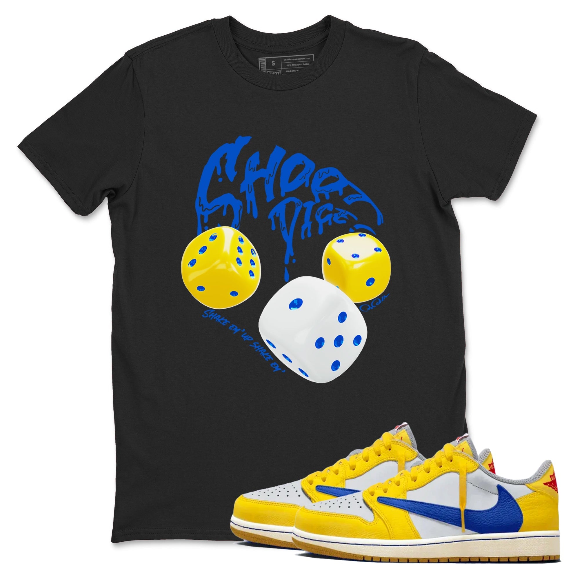 Shoot Dice Sneaker Tees - Air Jordan 1 Travis Scott Canary