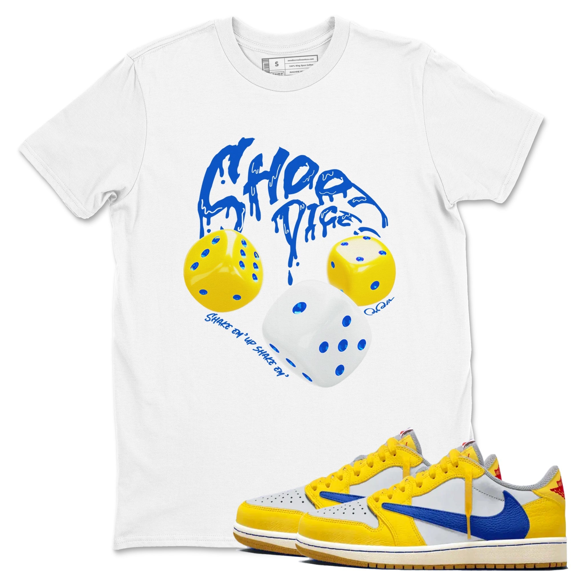 Shoot Dice Sneaker Tees - Air Jordan 1 Travis Scott Canary