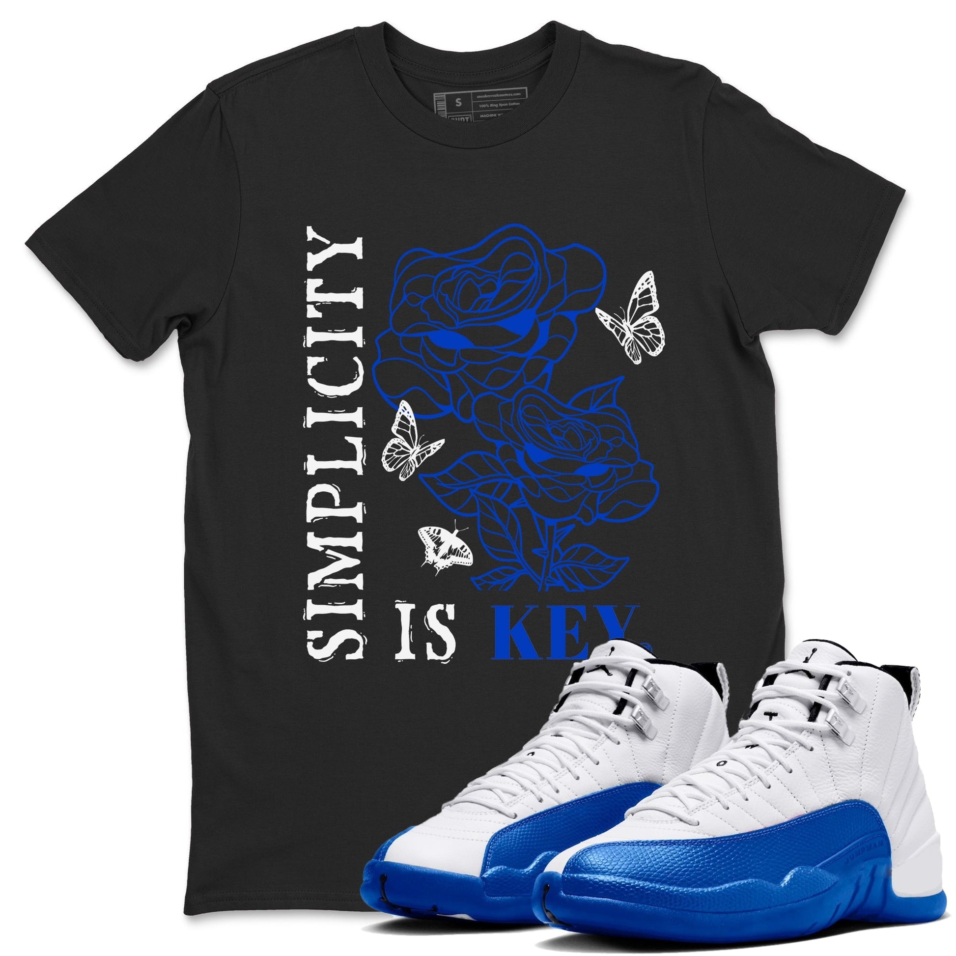 Simplicity Is Key Sneaker Tees - Air Jordan 12 Blueberry