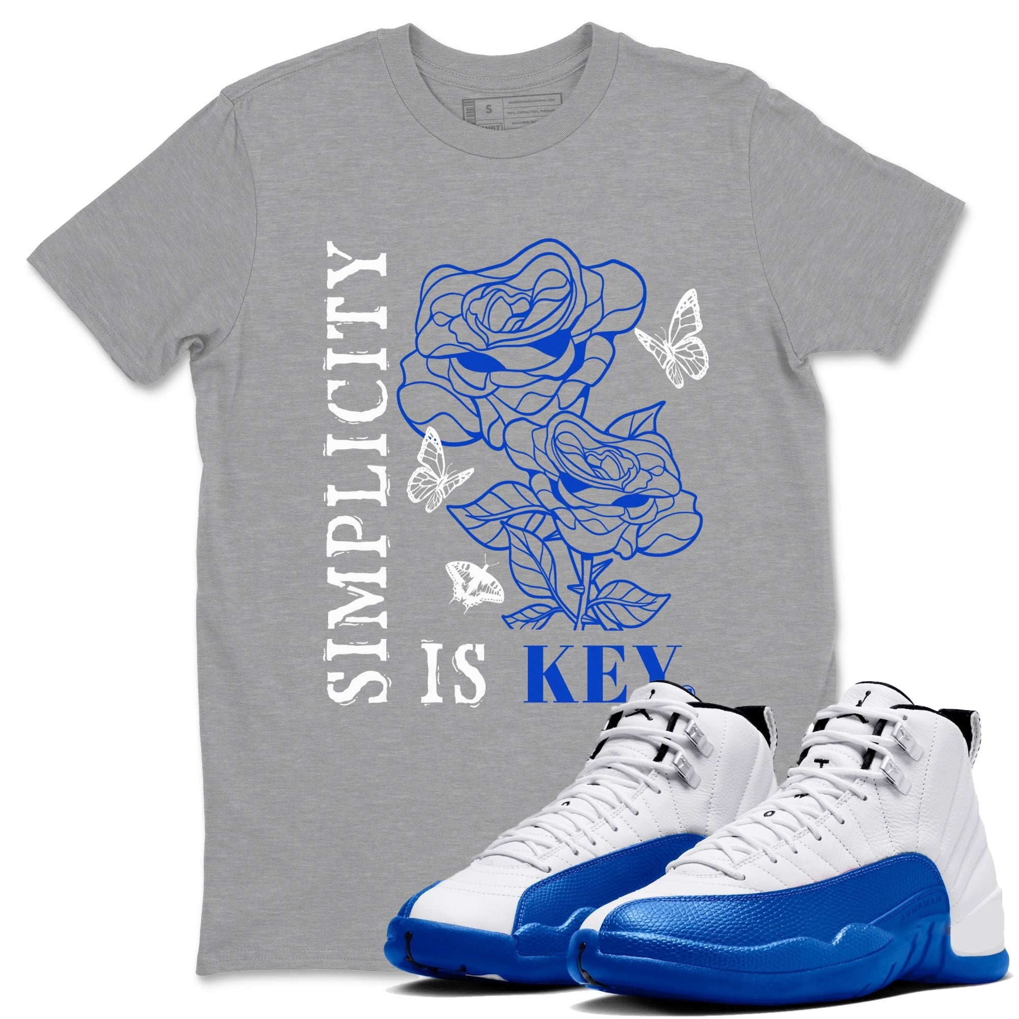 Simplicity Is Key Sneaker Tees - Air Jordan 12 Blueberry