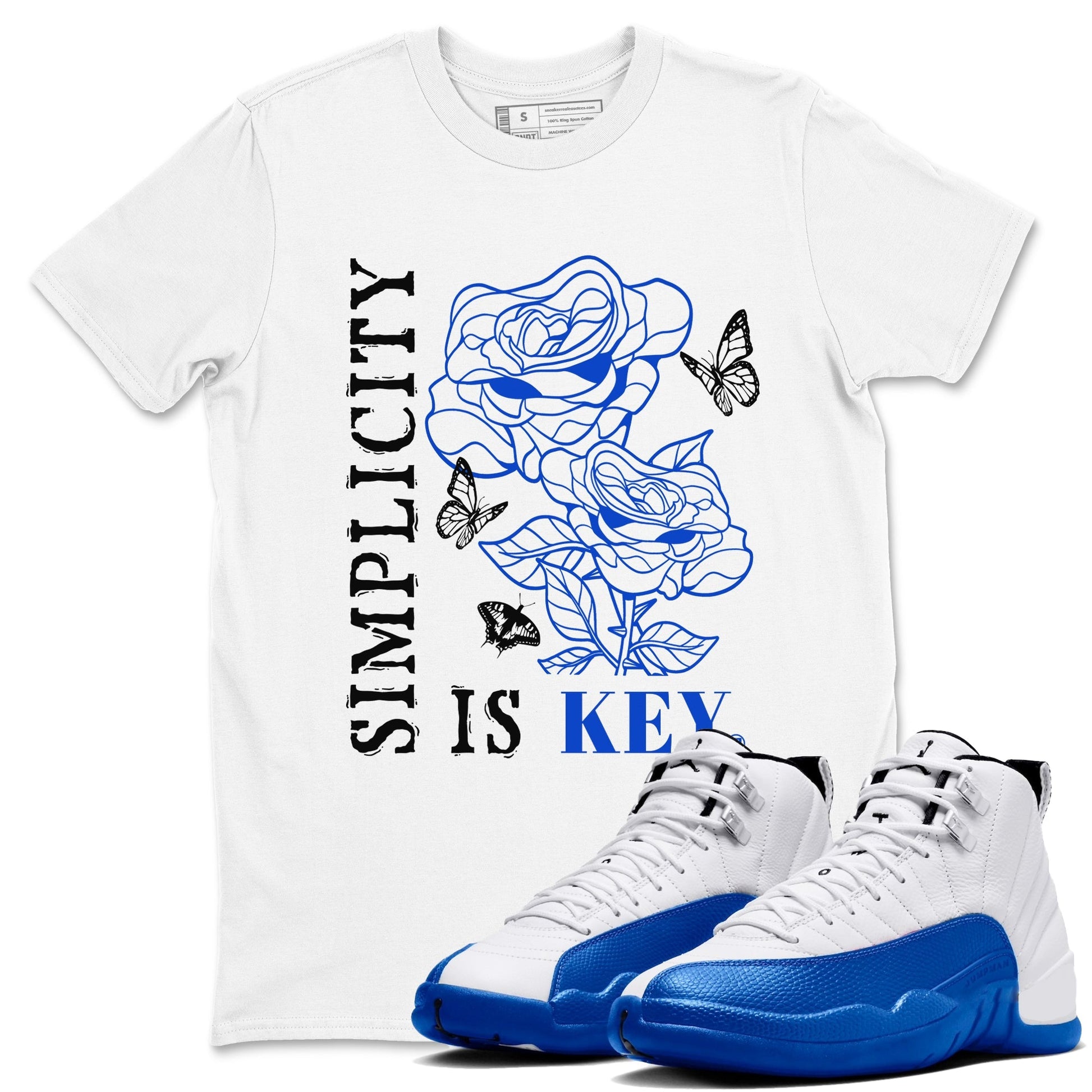 Simplicity Is Key Sneaker Tees - Air Jordan 12 Blueberry