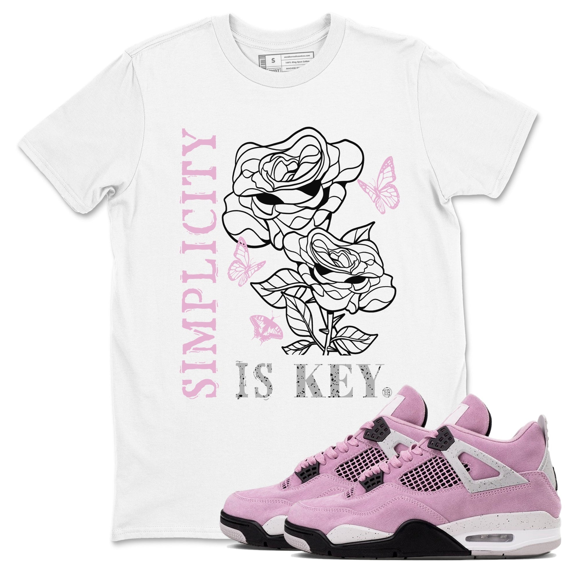 Simplicity Is Key Sneaker Tees - Air Jordan 4 Orchid
