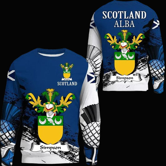 Simpson Scottish Family Crest Scotland Special Sweater A7 ? Usalast