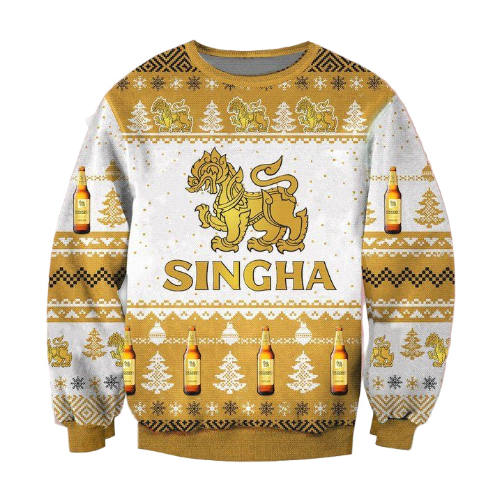Singha Lager Beer Ugly Christmas Sweater 2022 ? Usalast