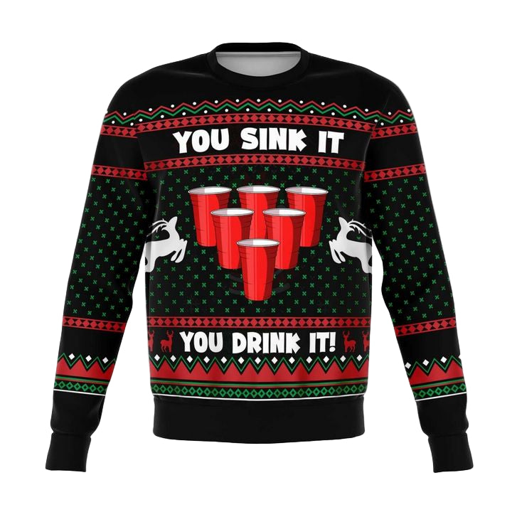 Sink And Drink For For Meme 3d Ugly Christmas Sweater ? Usalast