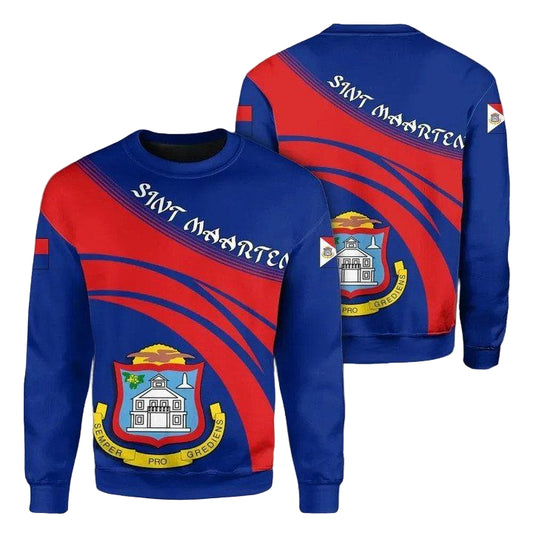Sint Maarten Coat Of Arms Sweater Cricket Style J5W ? Usalast