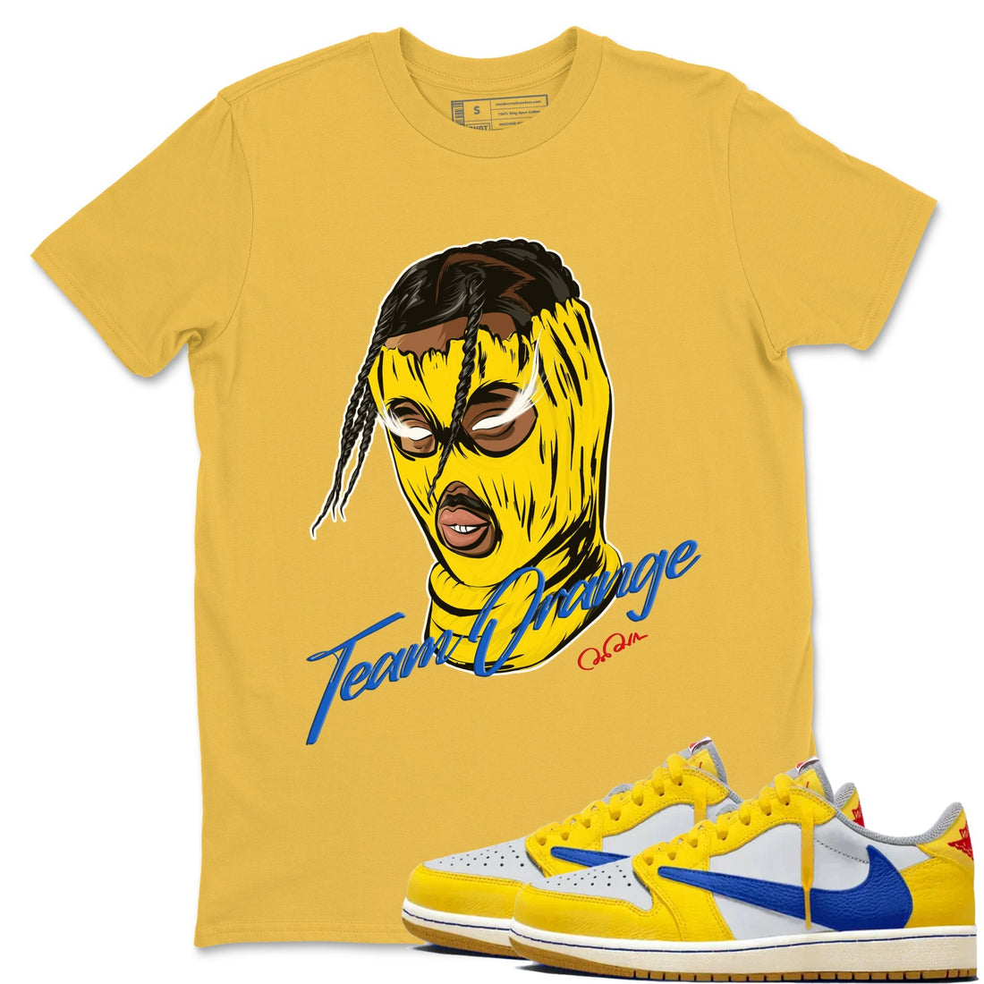 Ski Mask Gang Sneaker Tees - Air Jordan 1 Travis Scott Canary