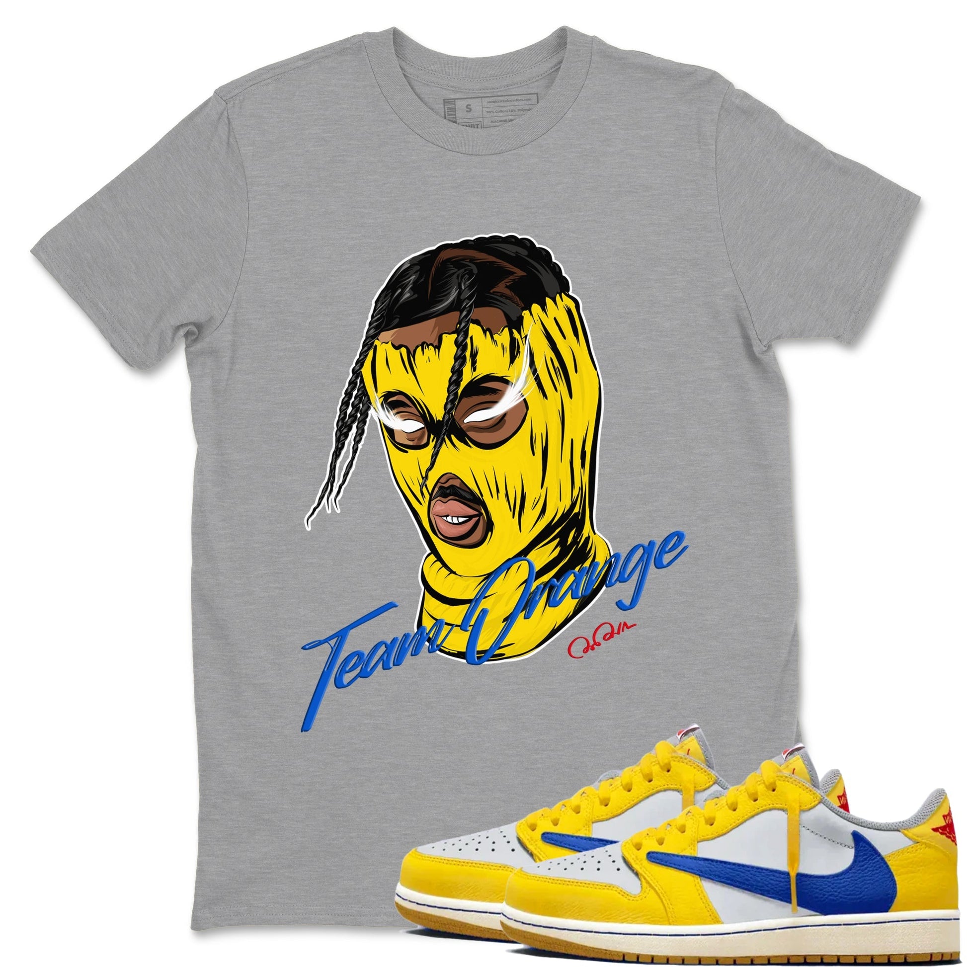 Ski Mask Gang Sneaker Tees - Air Jordan 1 Travis Scott Canary