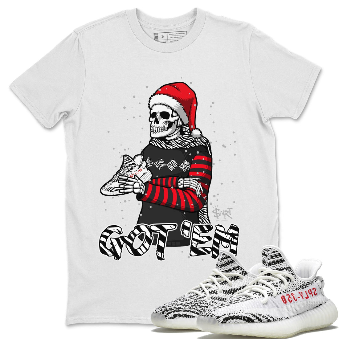 Skull Got Em Unisex Tops - Yeezy 350 Zebra