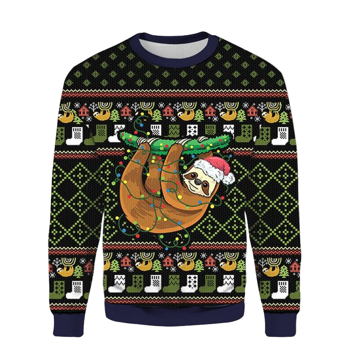 Sloth Light Ugly Xmas 3D Christmas Sweater ? Usalast