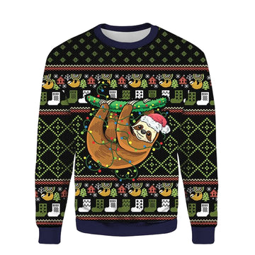 Sloth Light Ugly Xmas 3D Christmas Sweater ? Usalast