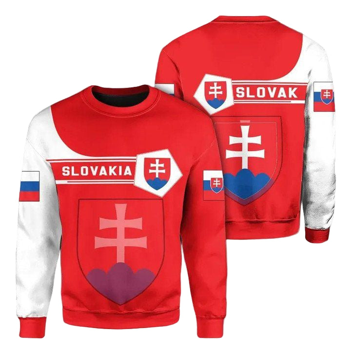Slovakia Coat Of Arms Sweater Simple Style J78 ? Usalast