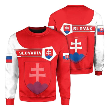 Slovakia Coat Of Arms Sweater Simple Style J78 ? Usalast