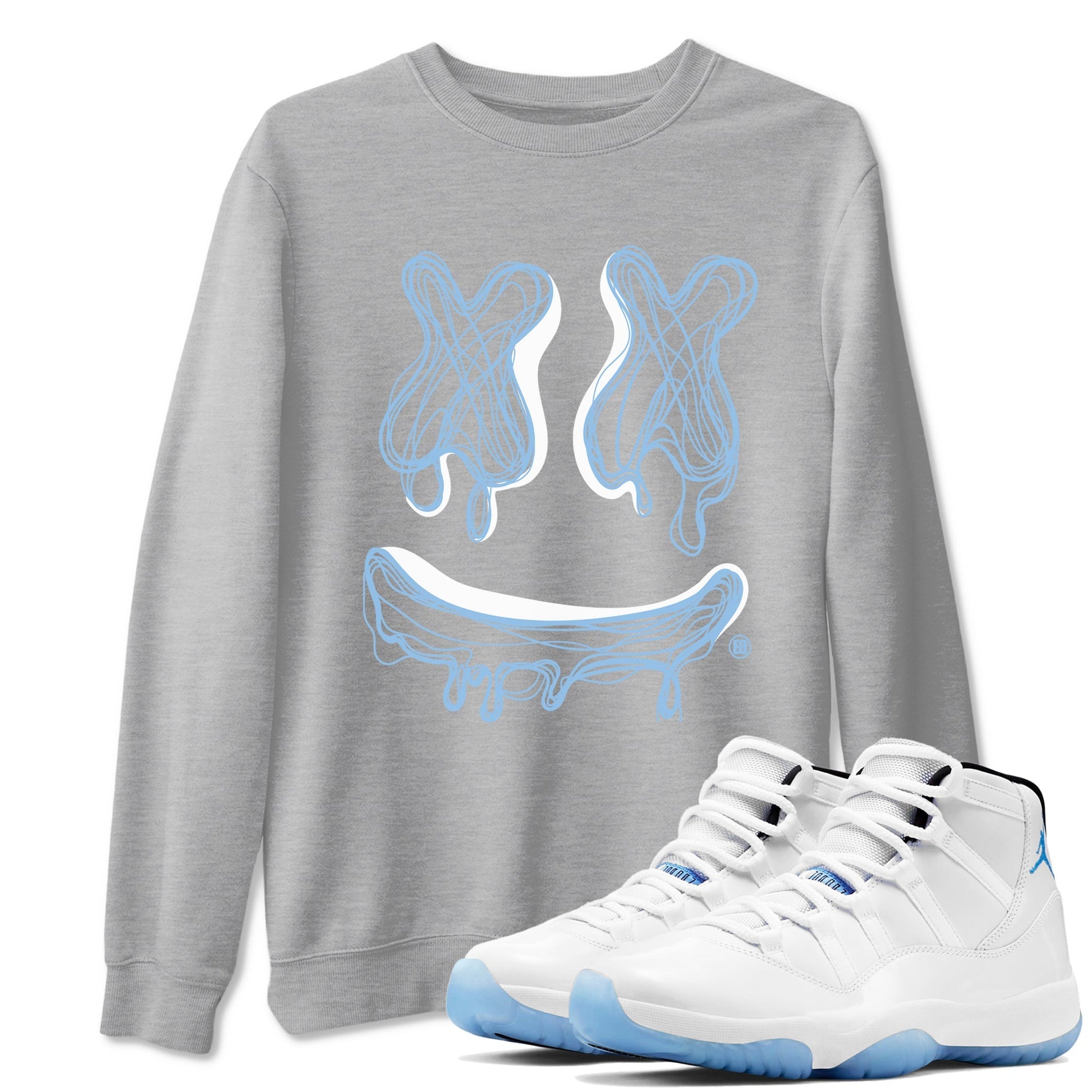 Smile Doodle Sneaker Tees - Air Jordan 11 Retro Legend Blue