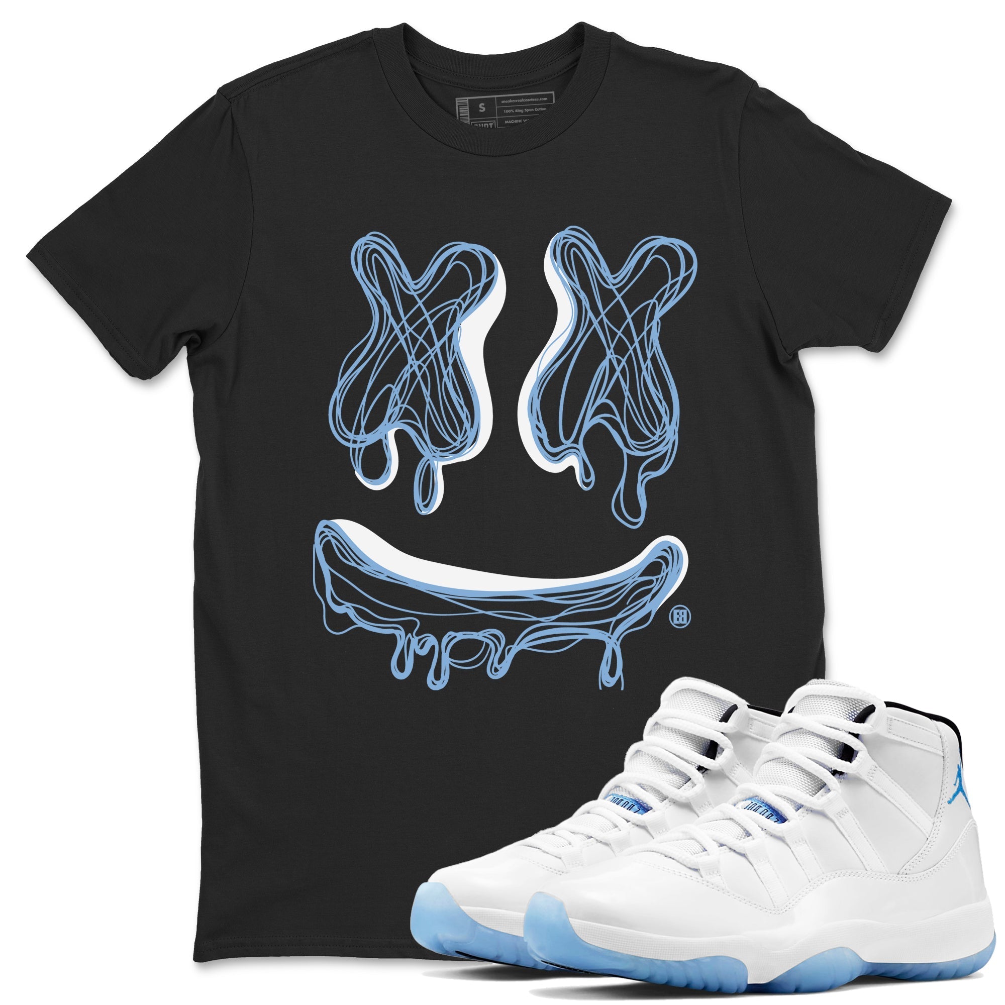 Smile Doodle Sneaker Tees - Air Jordan 11 Retro Legend Blue