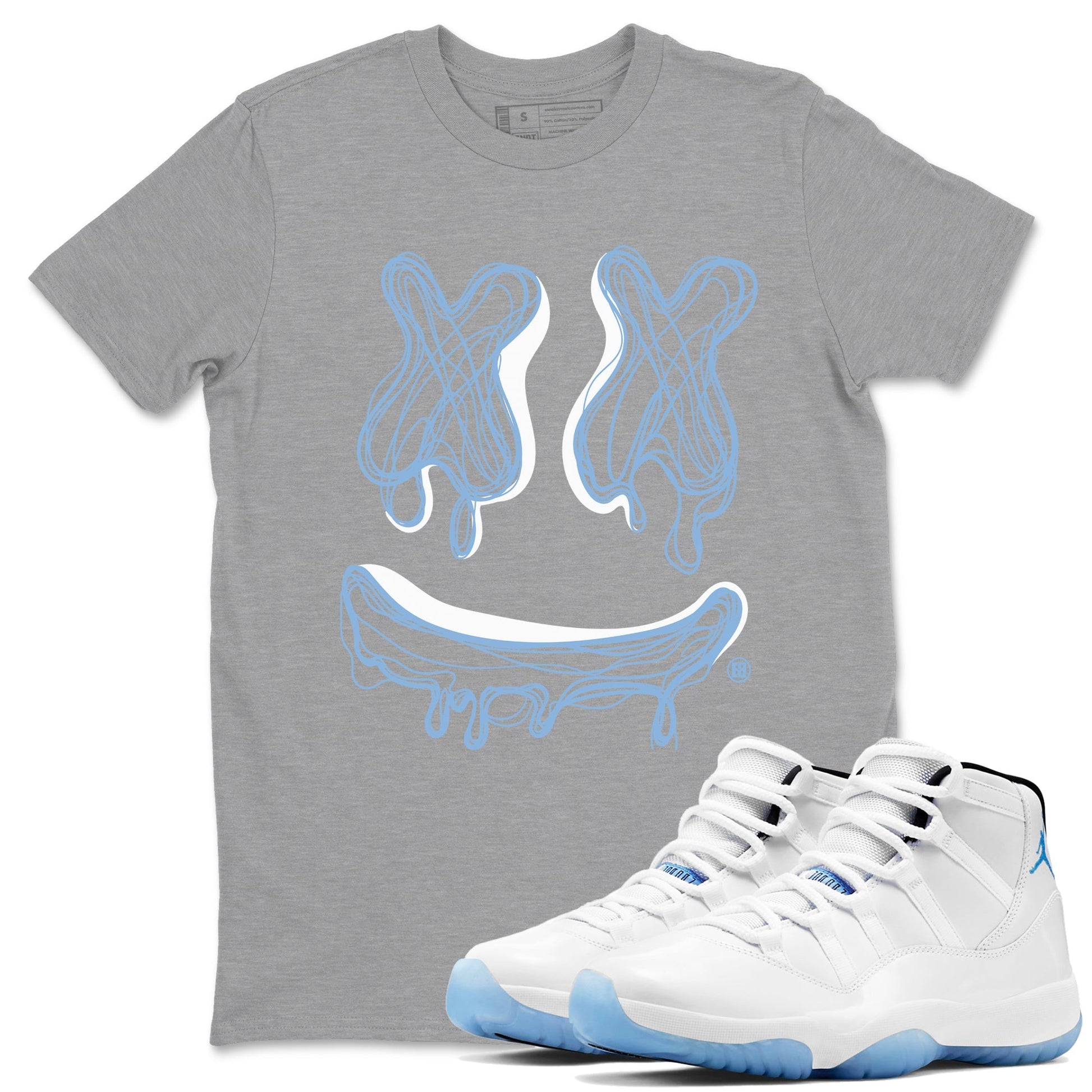 Smile Doodle Sneaker Tees - Air Jordan 11 Retro Legend Blue
