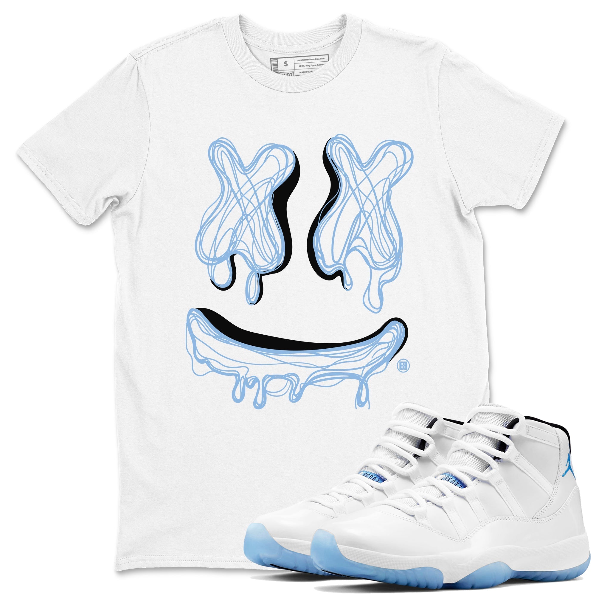 Smile Doodle Sneaker Tees - Air Jordan 11 Retro Legend Blue