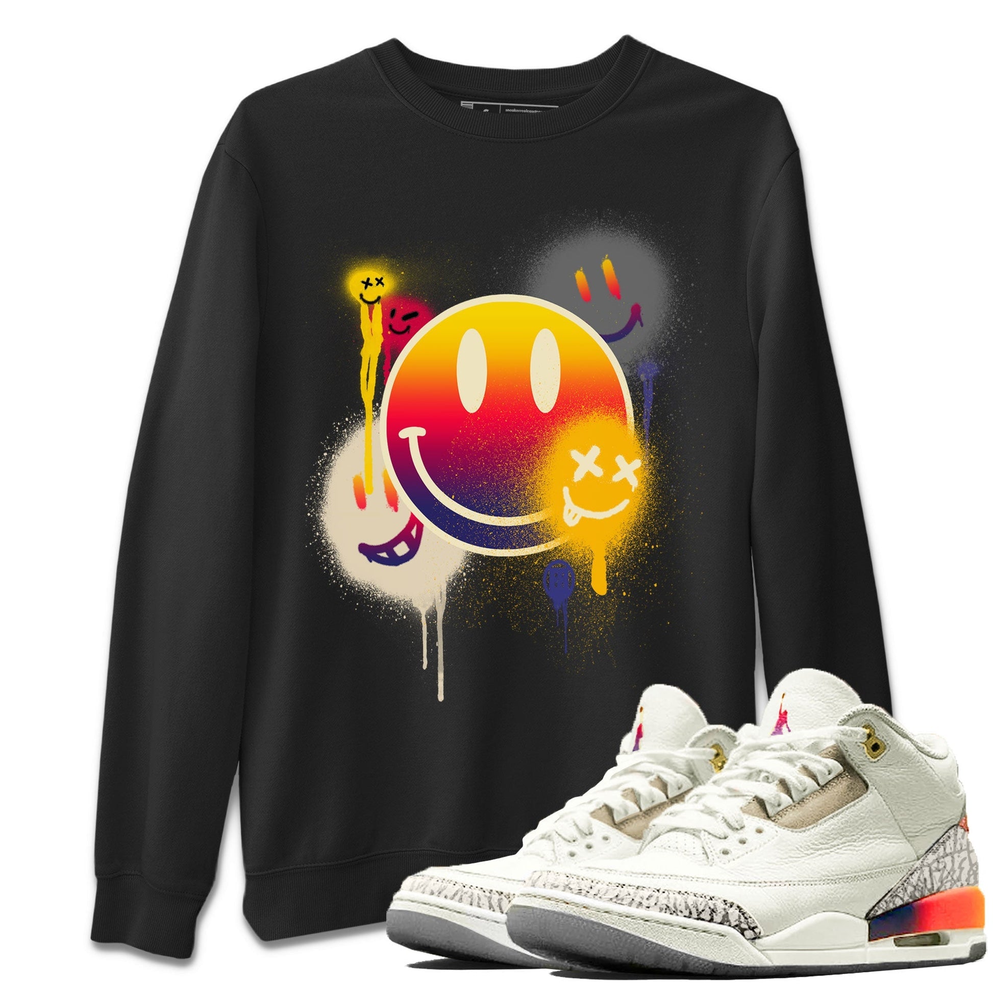 Smile Painting Sneaker Tee - Air Jordan 3 J Balvin