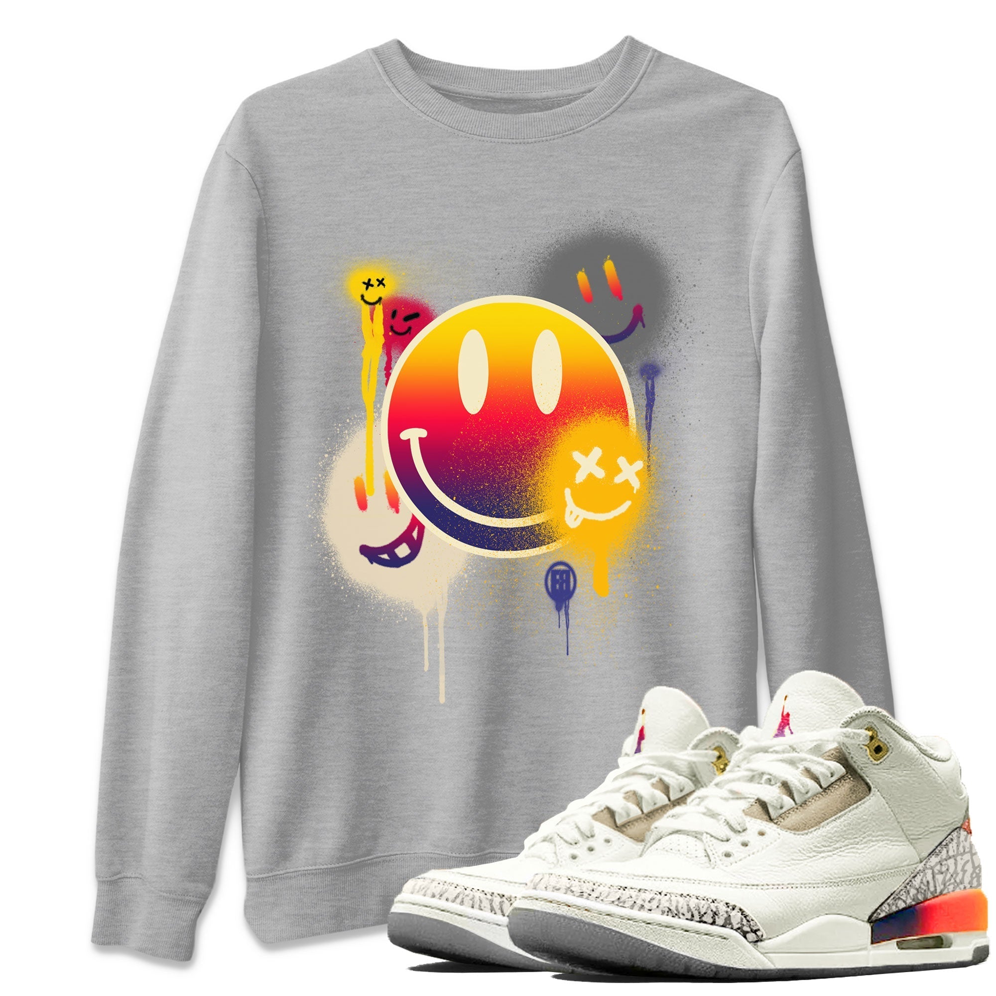 Smile Painting Sneaker Tee - Air Jordan 3 J Balvin