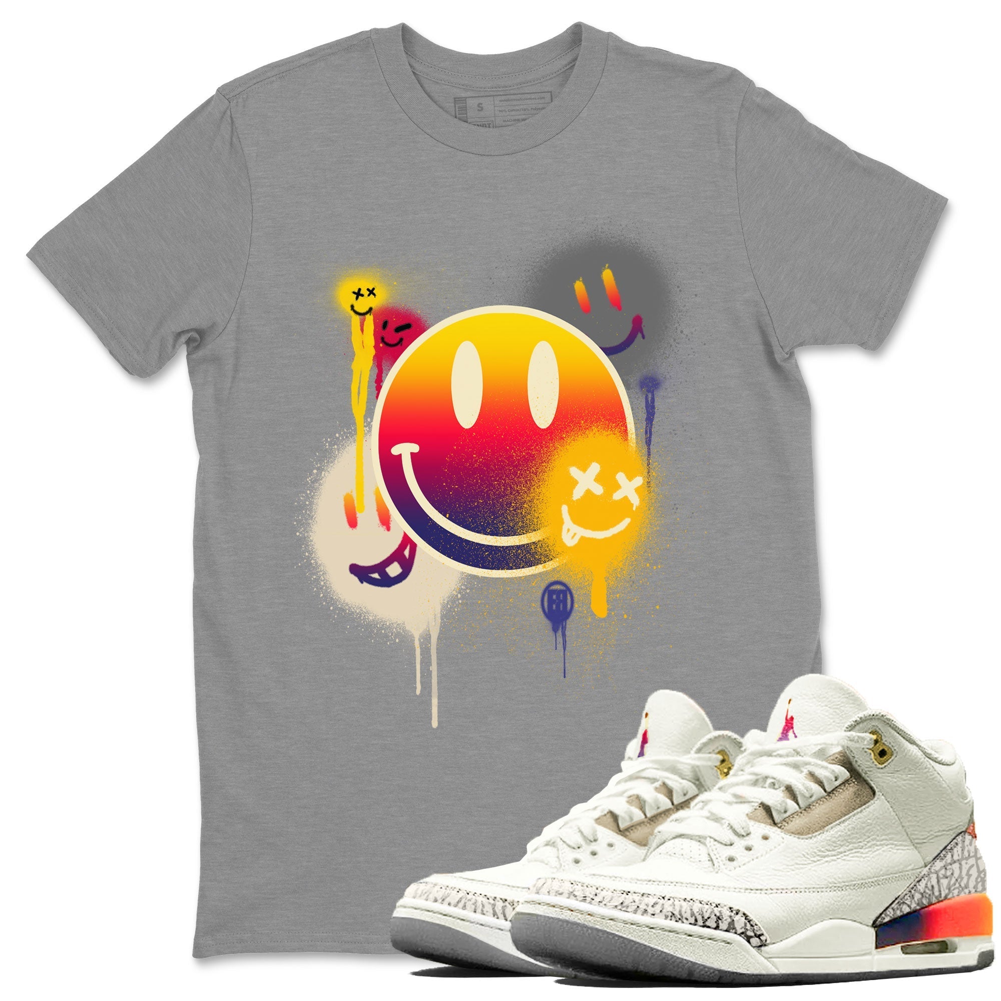 Smile Painting Sneaker Tee - Air Jordan 3 J Balvin