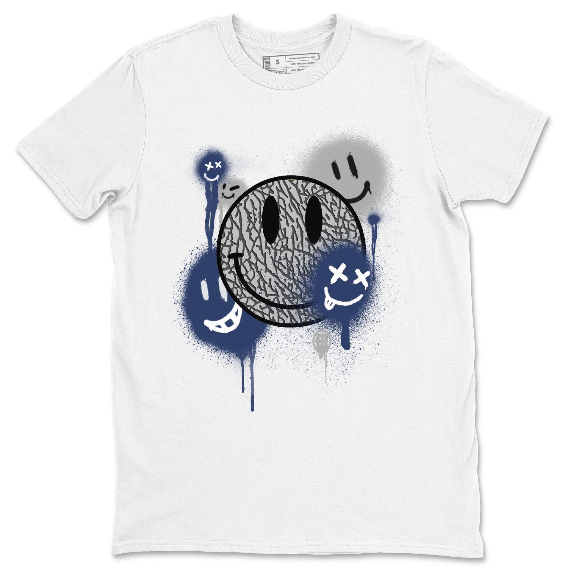 Smile Painting Sneaker Tees - Air Jordan 3 Midnight Navy 2023