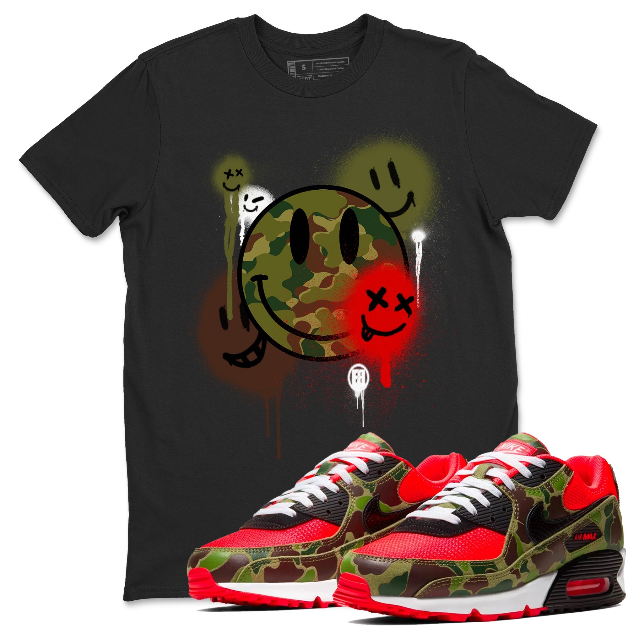 Smile Painting Sneaker Tees - Air Max 90 Reverse Duck Camo