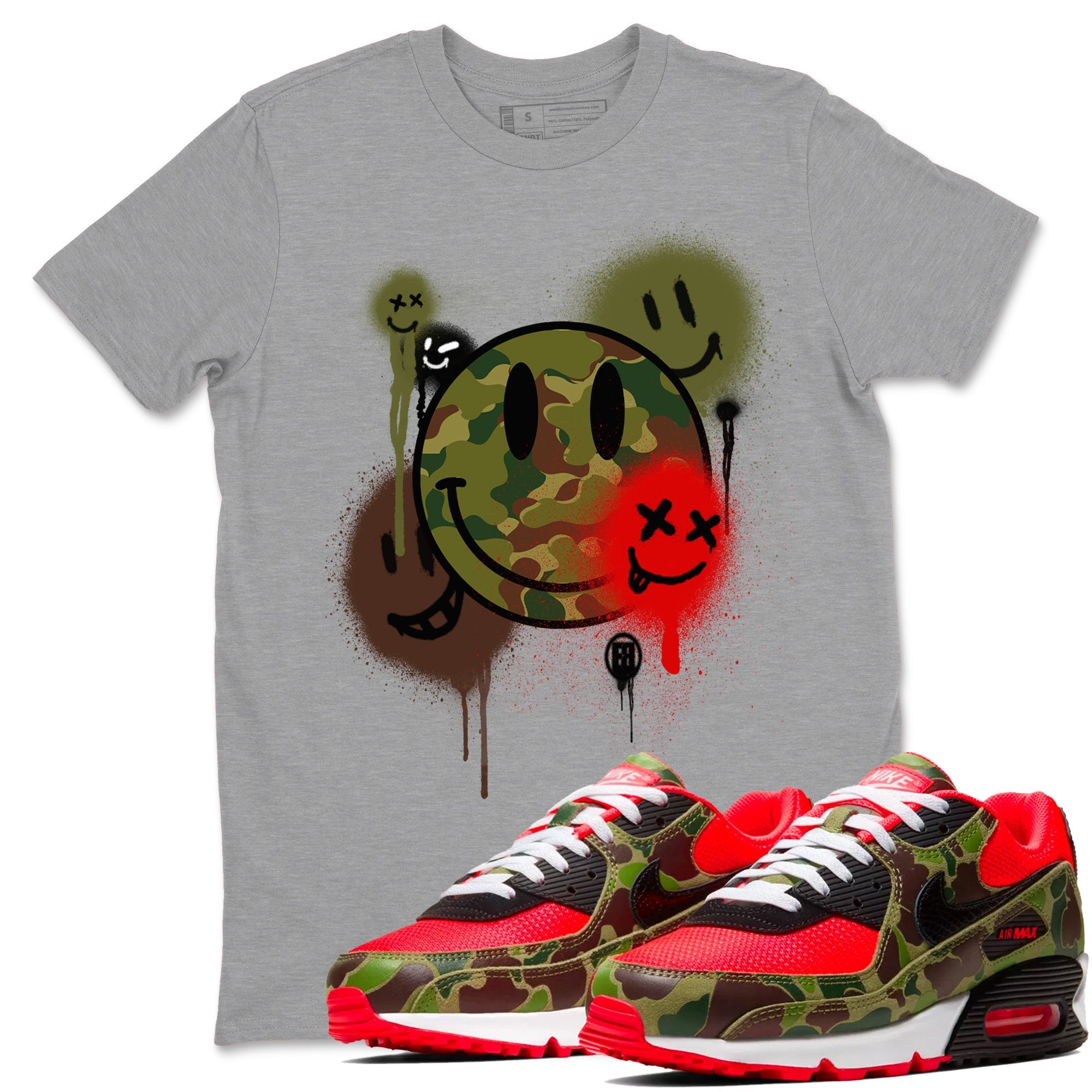 Smile Painting Sneaker Tees - Air Max 90 Reverse Duck Camo