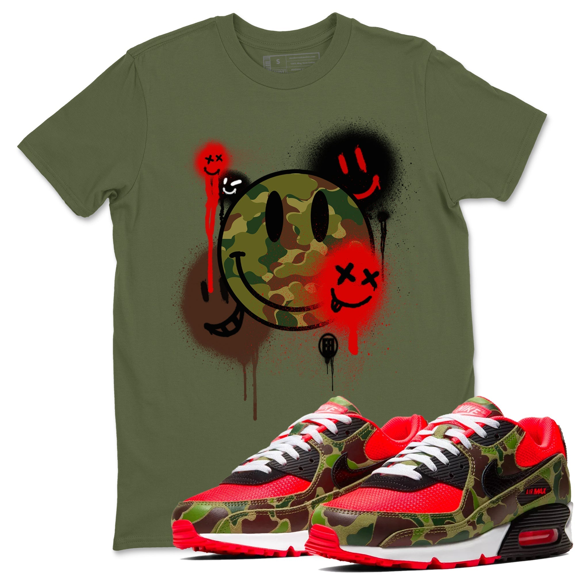 Smile Painting Sneaker Tees - Air Max 90 Reverse Duck Camo