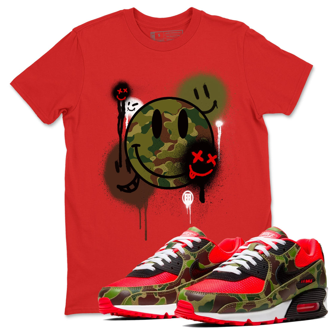 Smile Painting Sneaker Tees - Air Max 90 Reverse Duck Camo