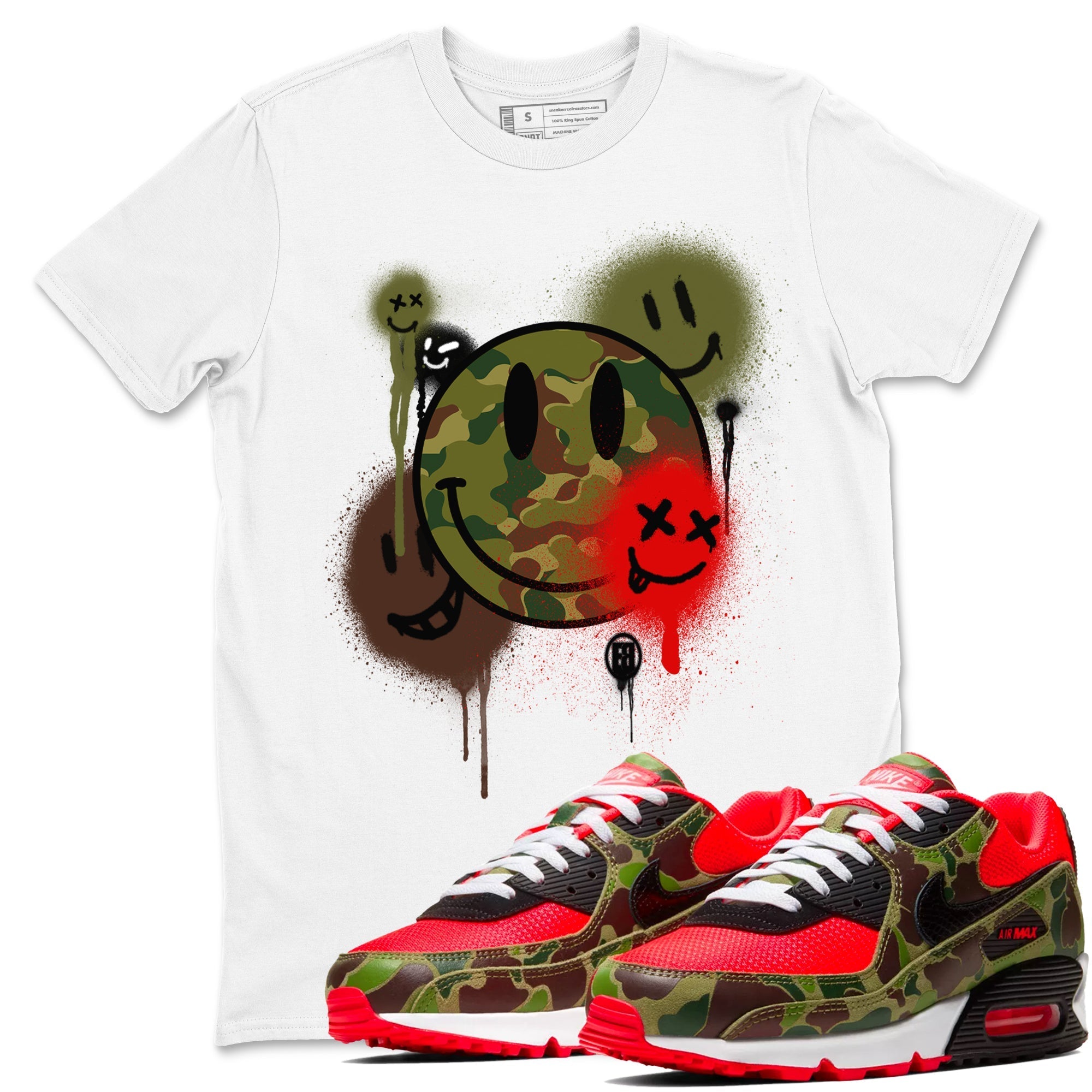 Smile Painting Sneaker Tees - Air Max 90 Reverse Duck Camo