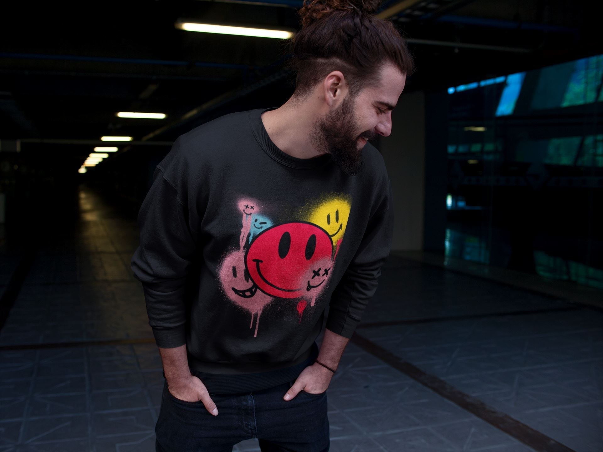 Smile Painting Unisex Tops - Yeezy 700 Hi-Res Red