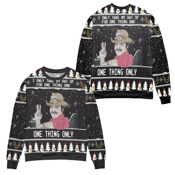 Smokey And The Bandit I Only Take My Hat Off For One Thing Ugly Christmas Sweater ? Usalast