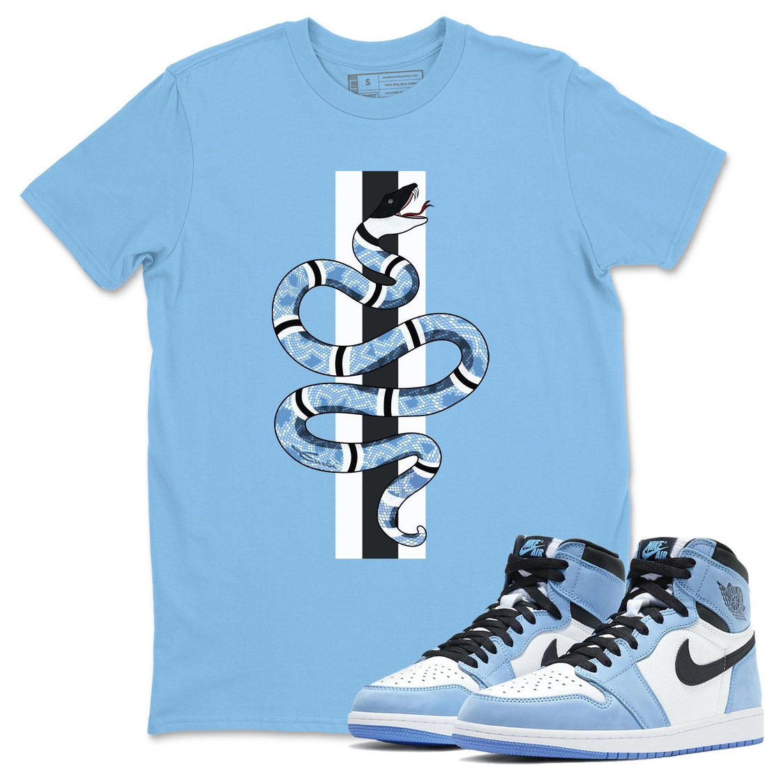 Snake Unisex Tops - Air Jordan 1 University Blue