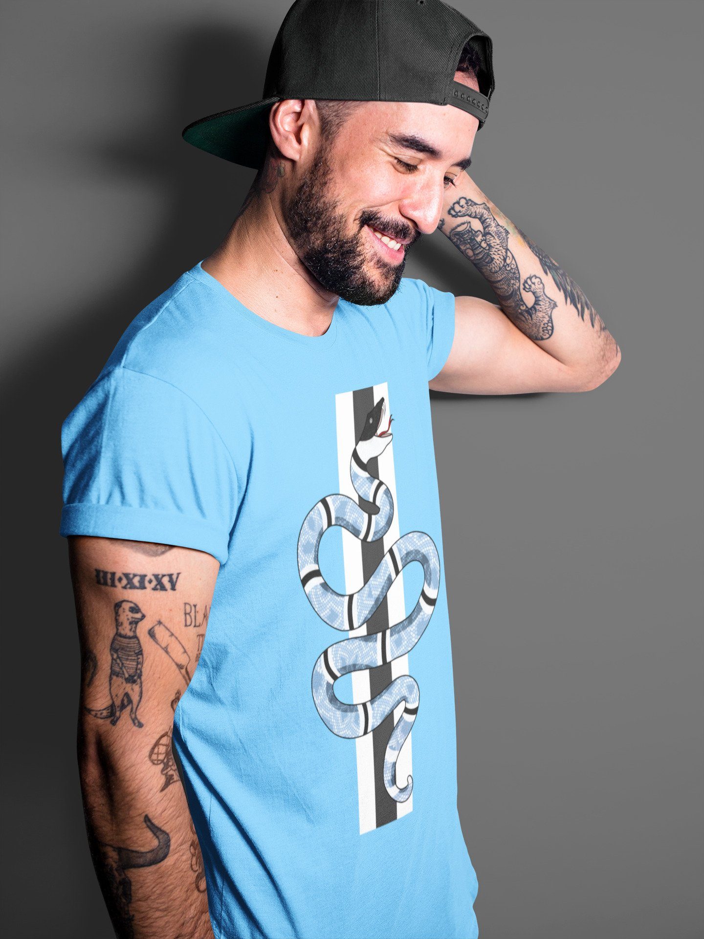 Snake Unisex Tops - Air Jordan 1 University Blue