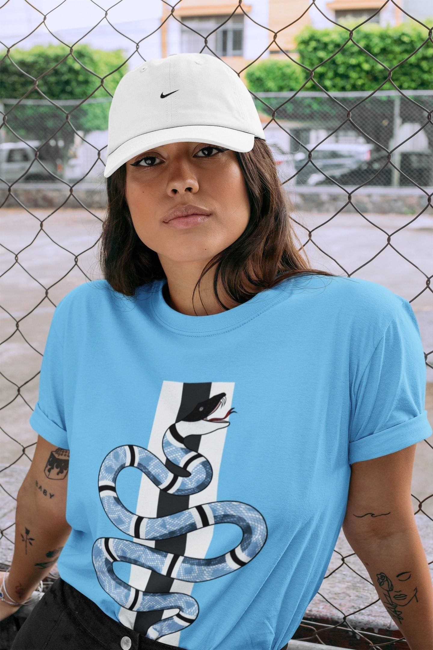 Snake Unisex Tops - Air Jordan 1 University Blue