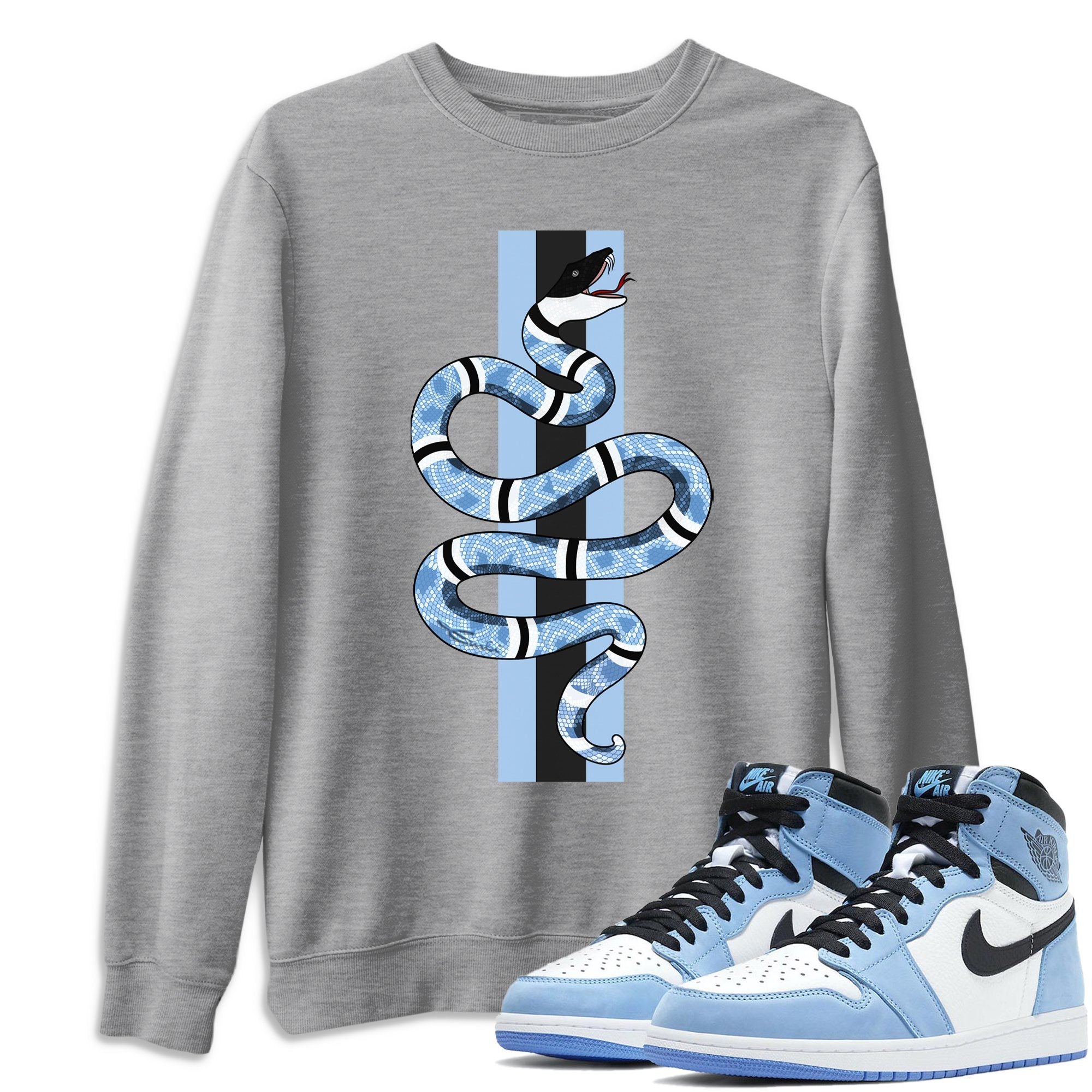 Snake Unisex Tops - Air Jordan 1 University Blue