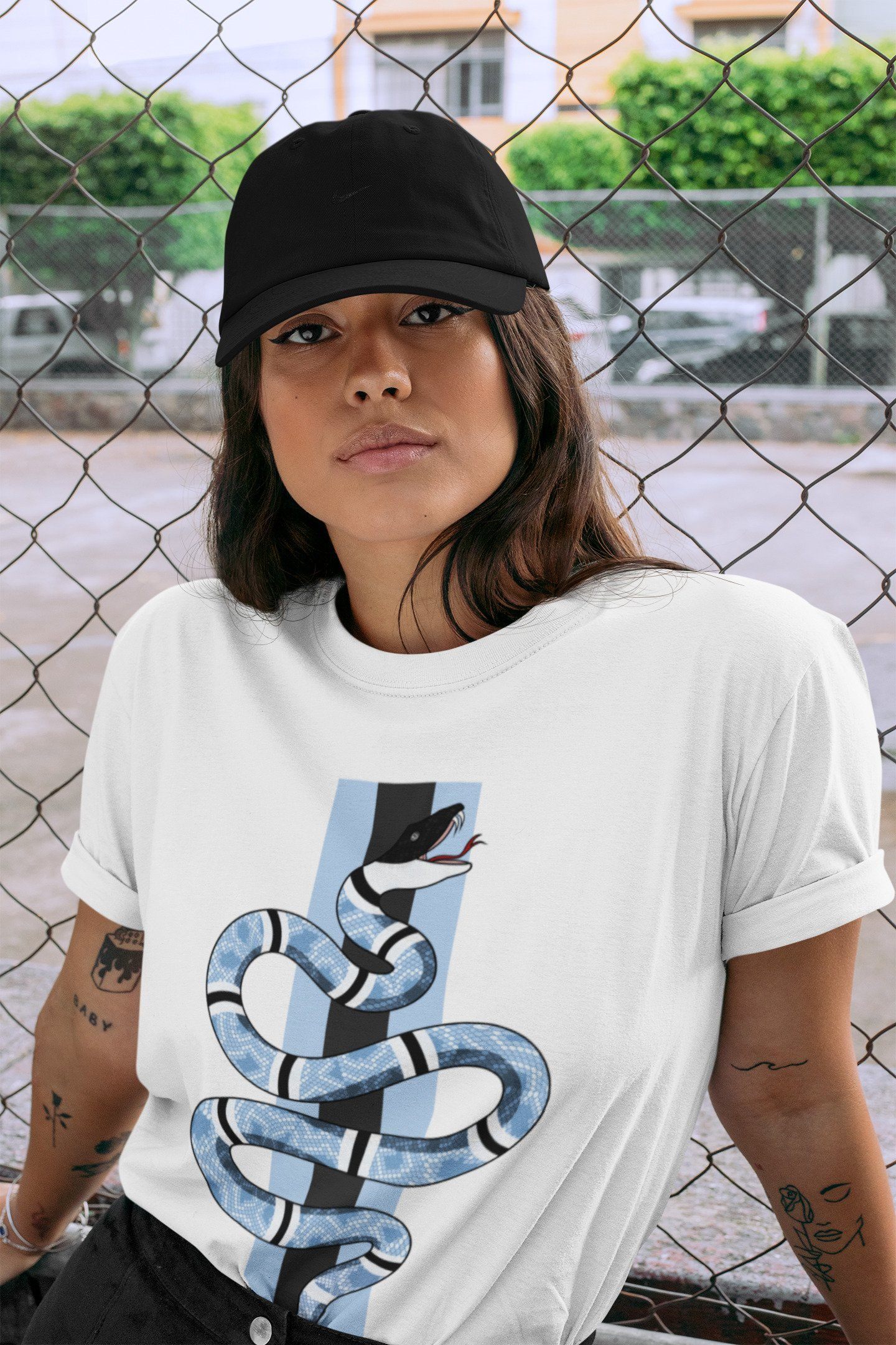 Snake Unisex Tops - Air Jordan 1 University Blue