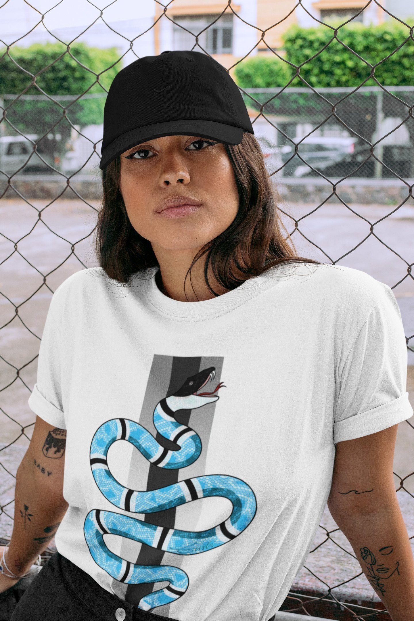 Snake Unisex Tops - Yeezy 700 Bright Cyan