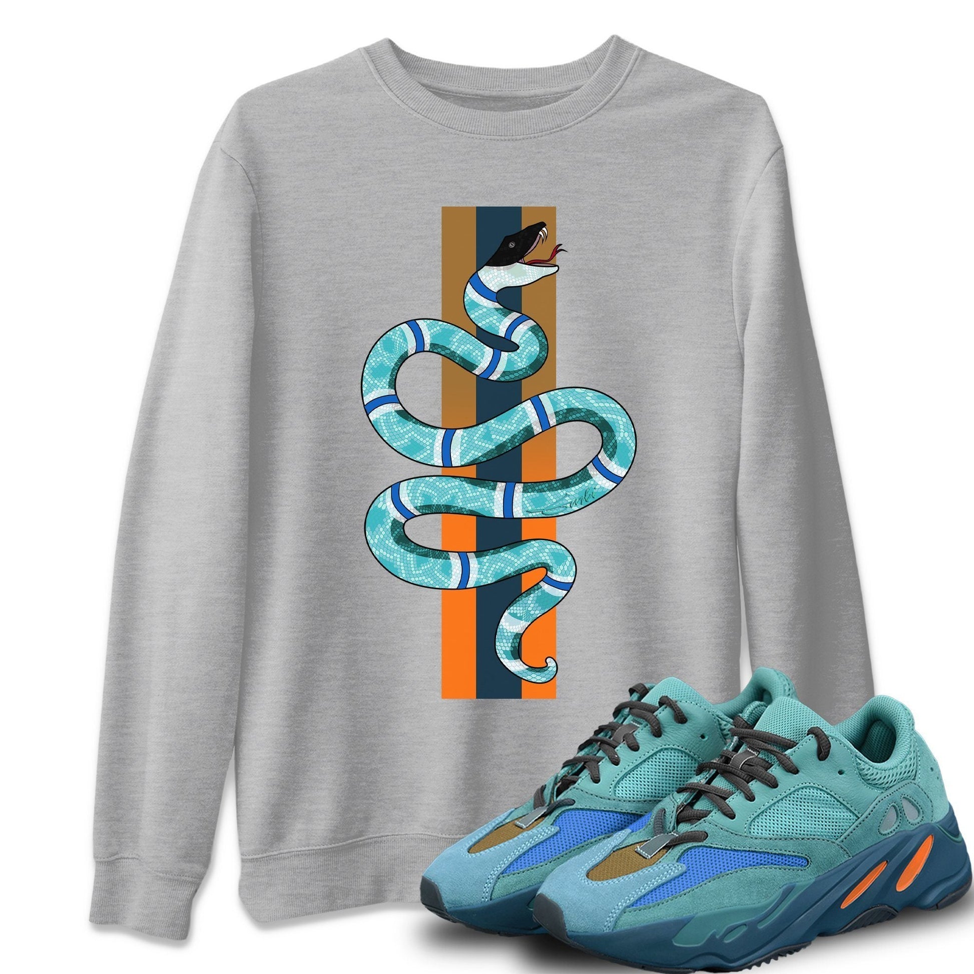 Snake Unisex Tops - Yeezy 700 Faded Azure