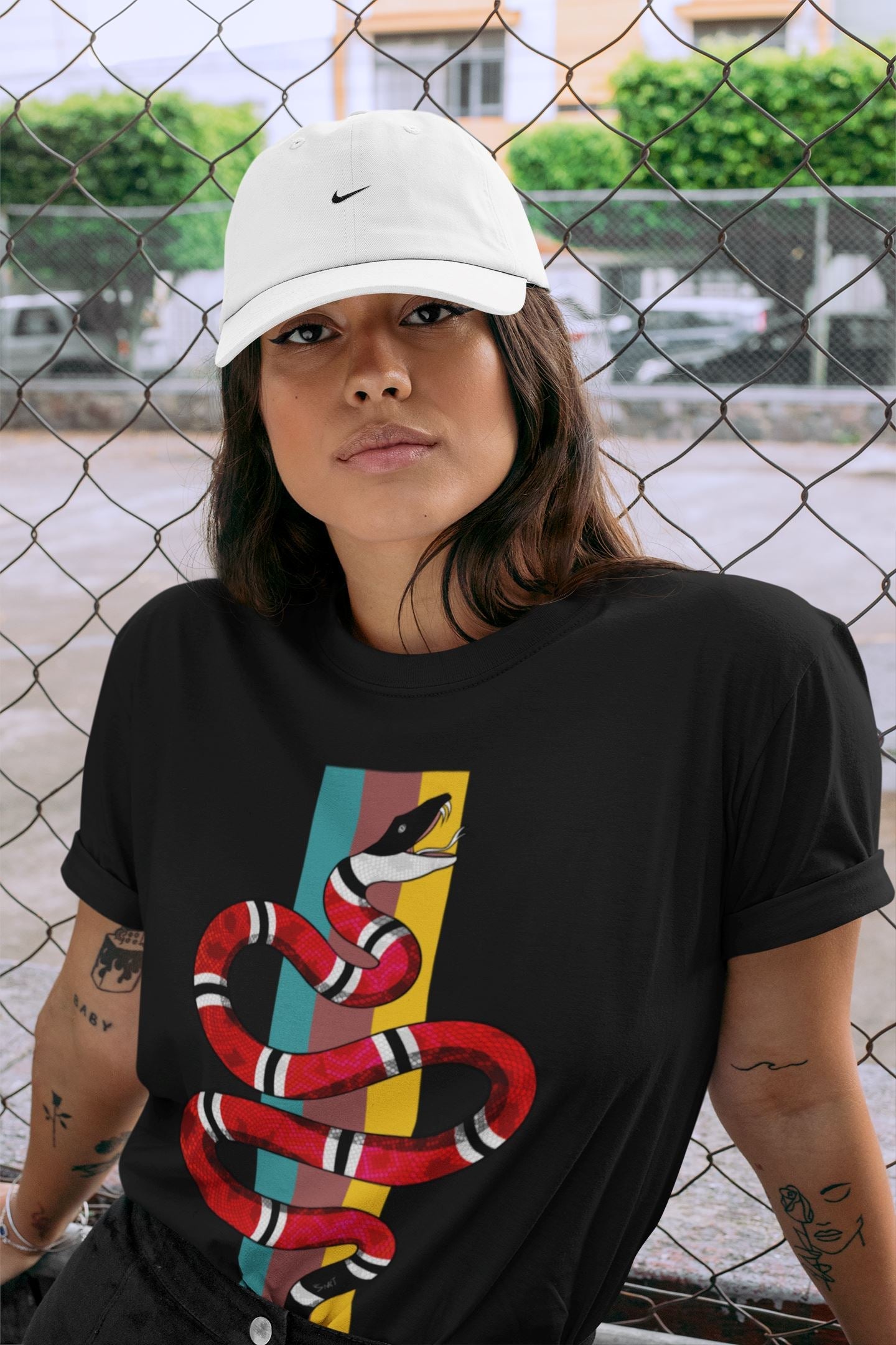 Snake Unisex Tops - Yeezy 700 Hi-Res Red