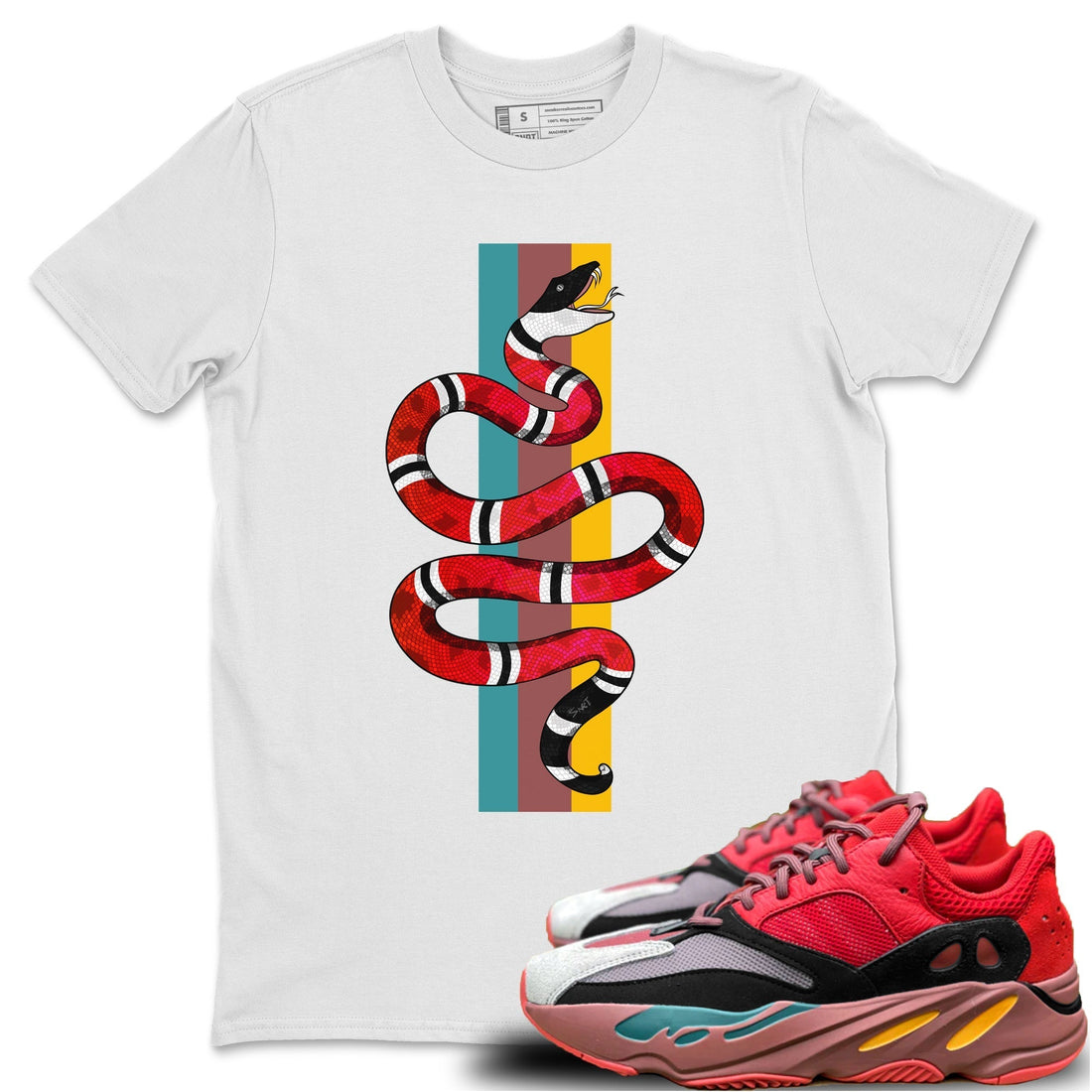 Snake Unisex Tops - Yeezy 700 Hi-Res Red