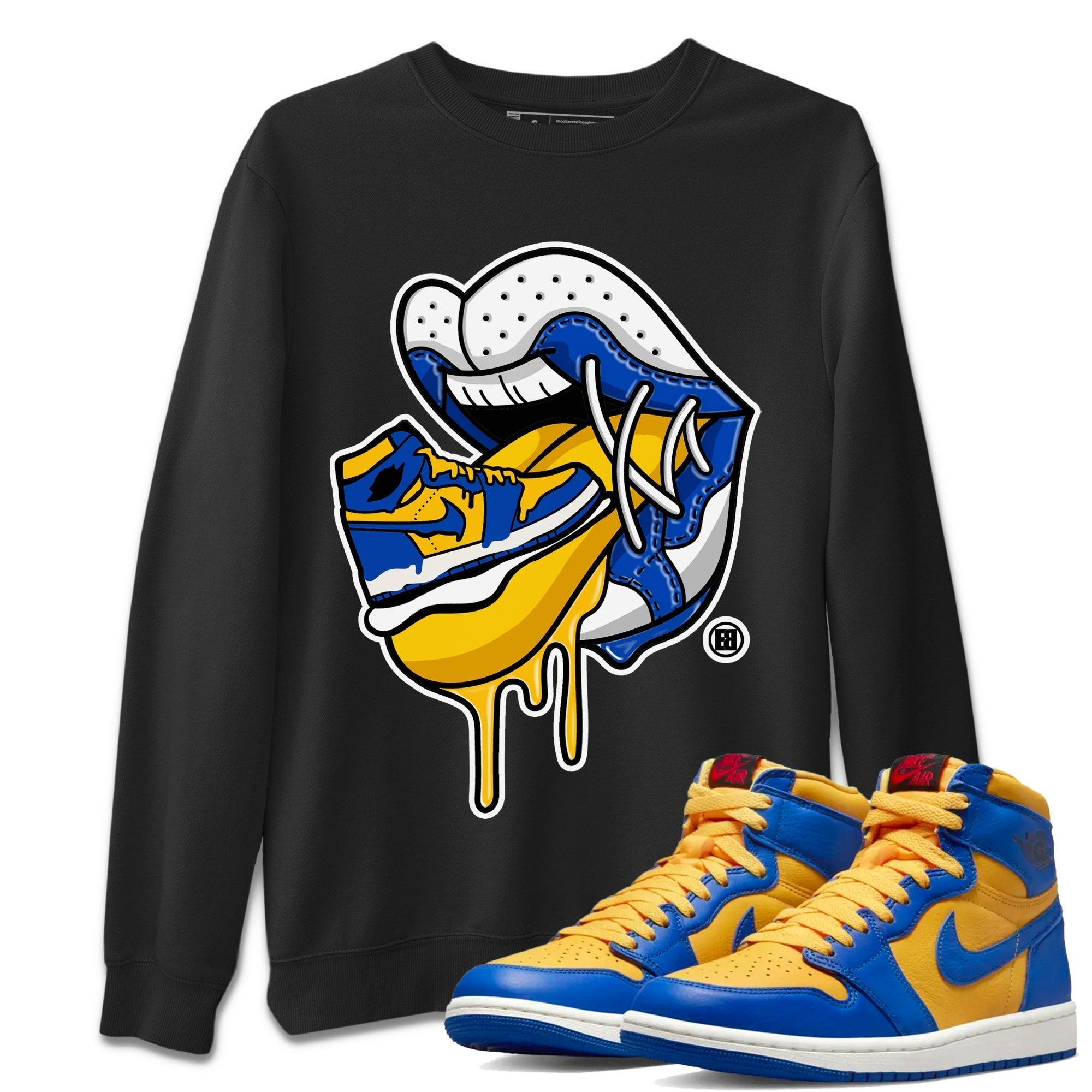Sneaker Addiction 2 Unisex Tops - Air Jordan 1 Game Royal Varsity Maize