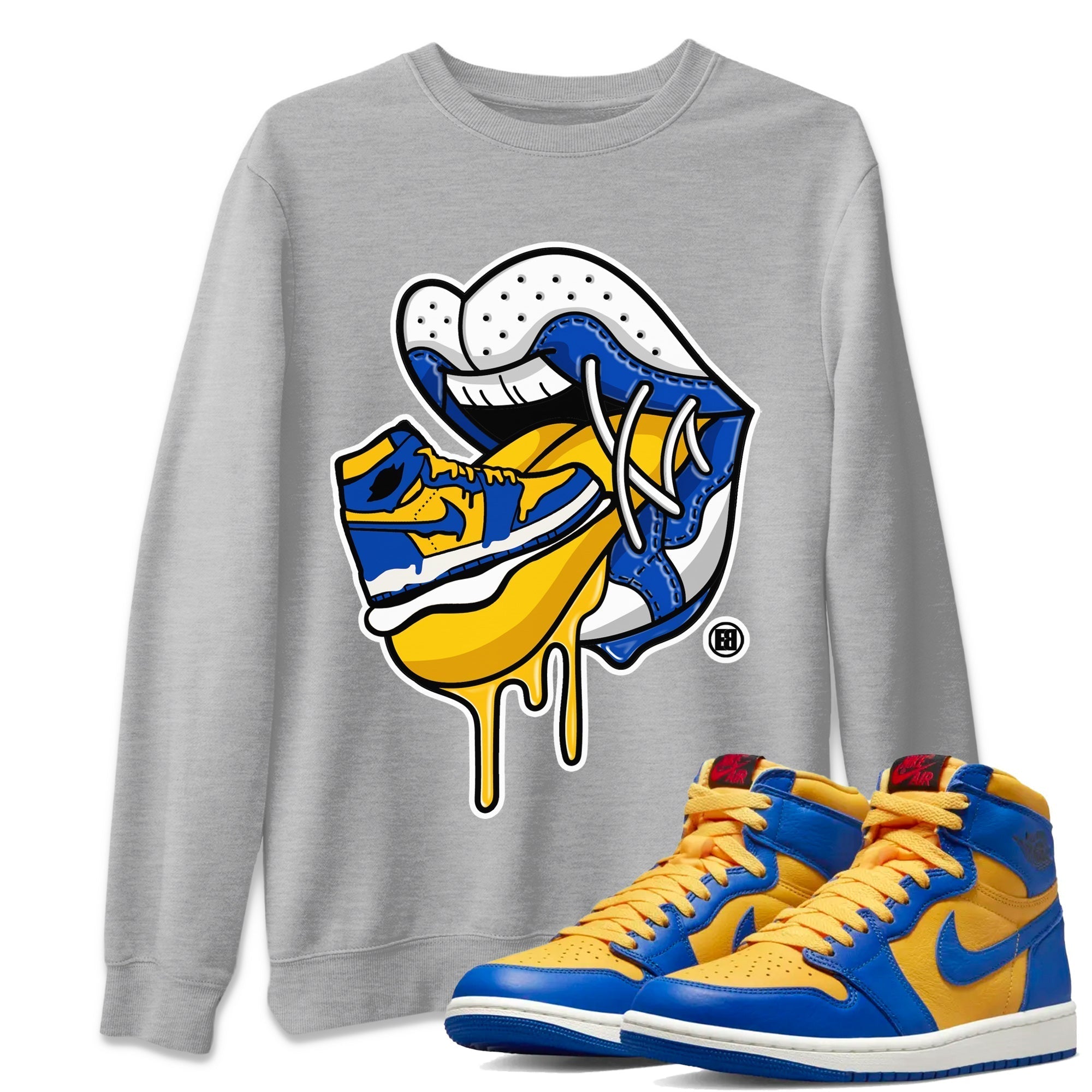 Sneaker Addiction 2 Unisex Tops - Air Jordan 1 Game Royal Varsity Maize