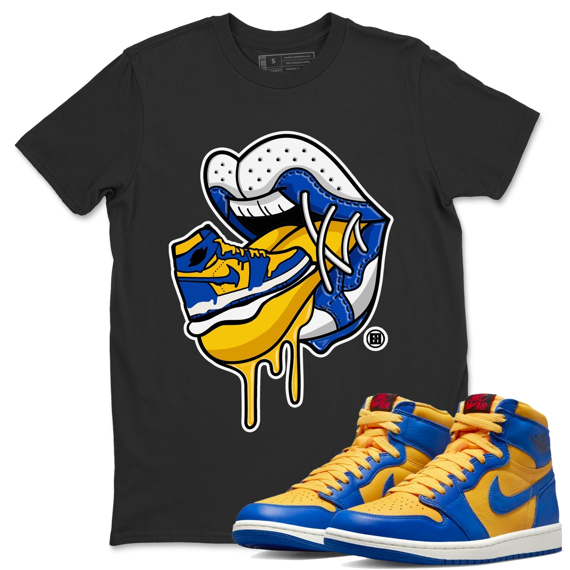 Sneaker Addiction 2 Unisex Tops - Air Jordan 1 Game Royal Varsity Maize