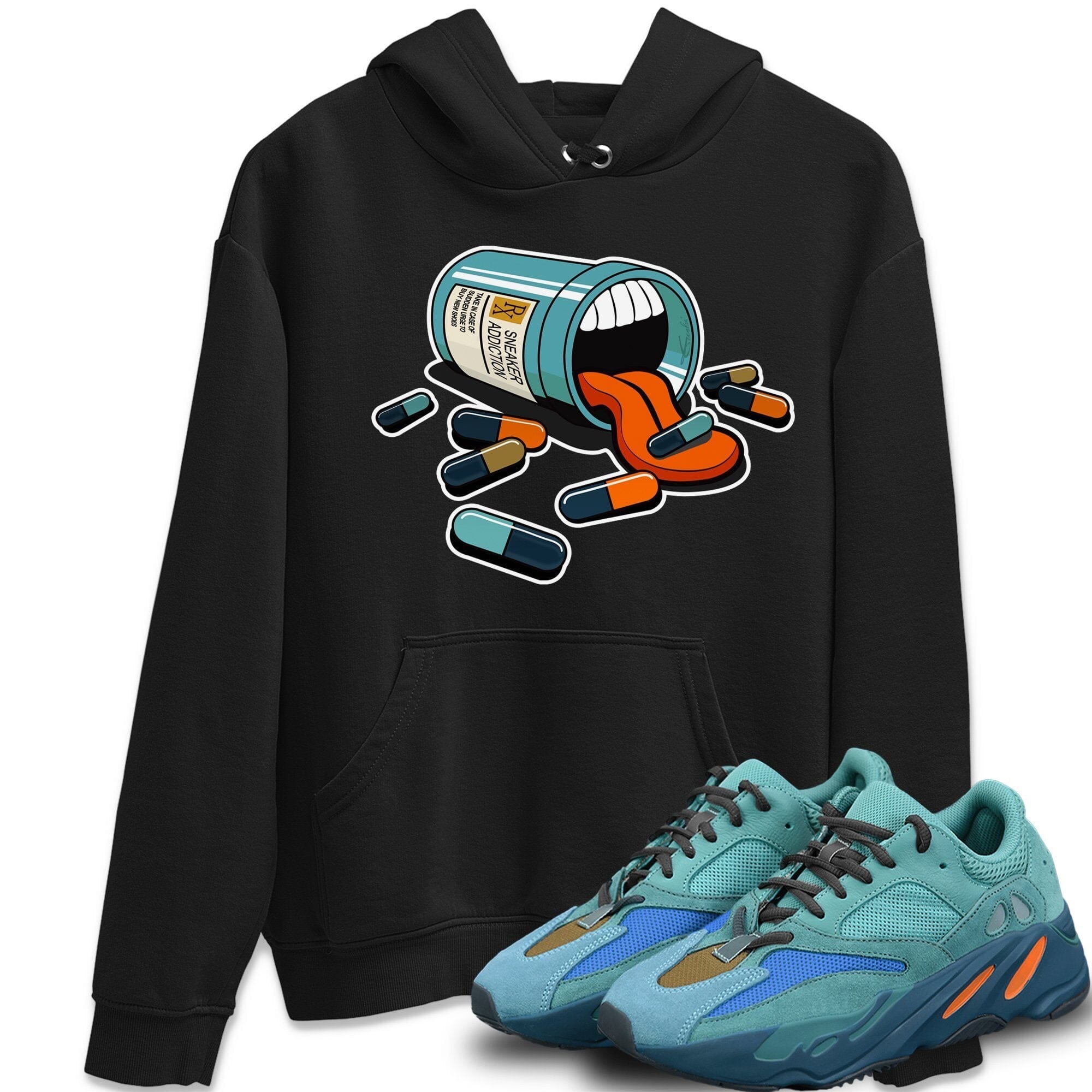 Sneaker Addiction Unisex Tops - Yeezy 700 Faded Azure
