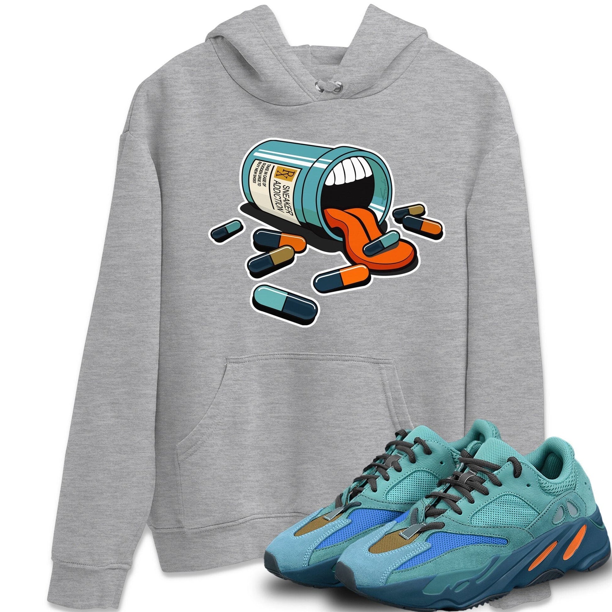 Sneaker Addiction Unisex Tops - Yeezy 700 Faded Azure
