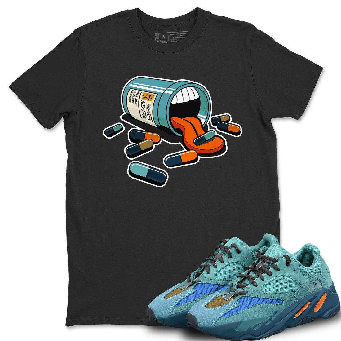 Sneaker Addiction Unisex Tops - Yeezy 700 Faded Azure