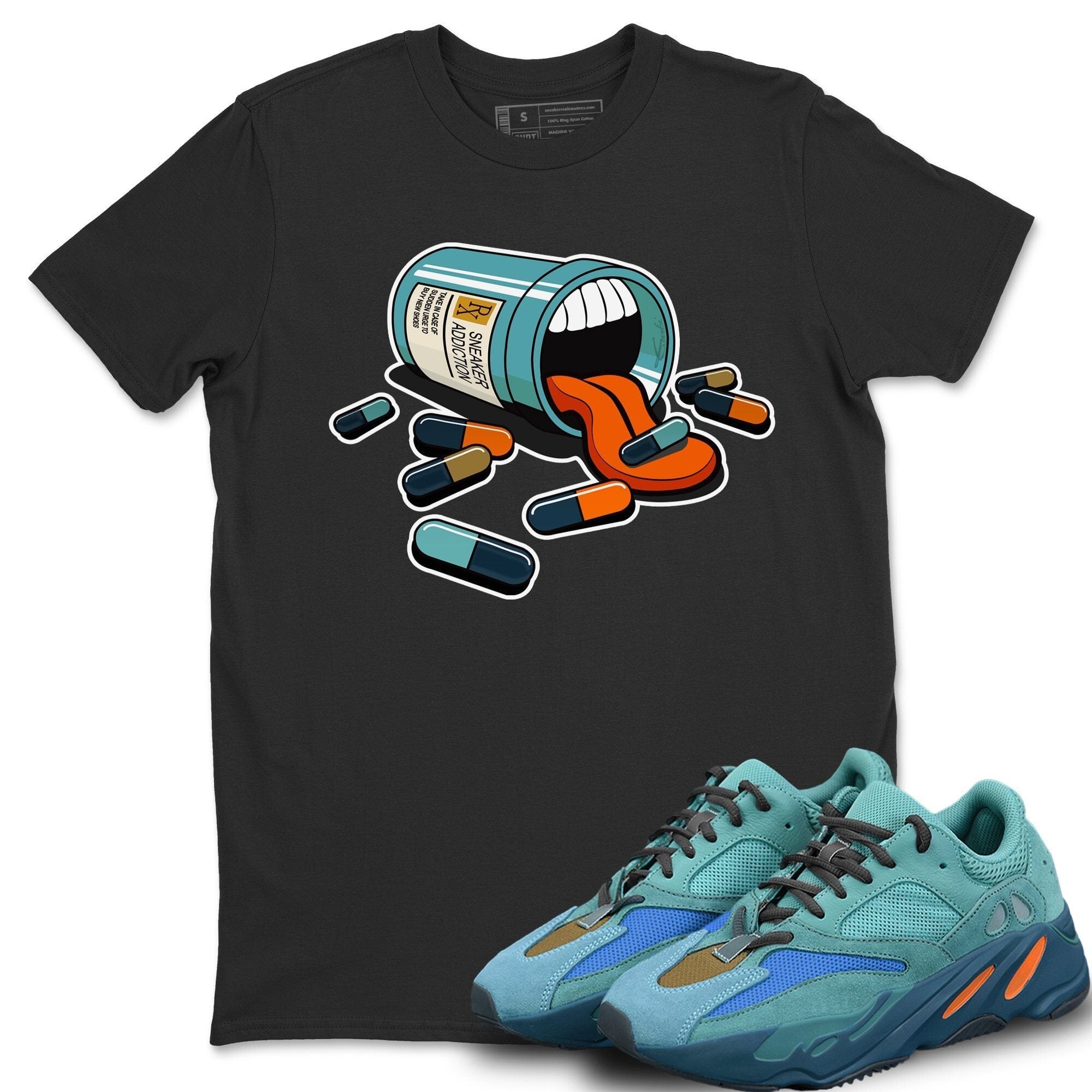 Sneaker Addiction Unisex Tops - Yeezy 700 Faded Azure