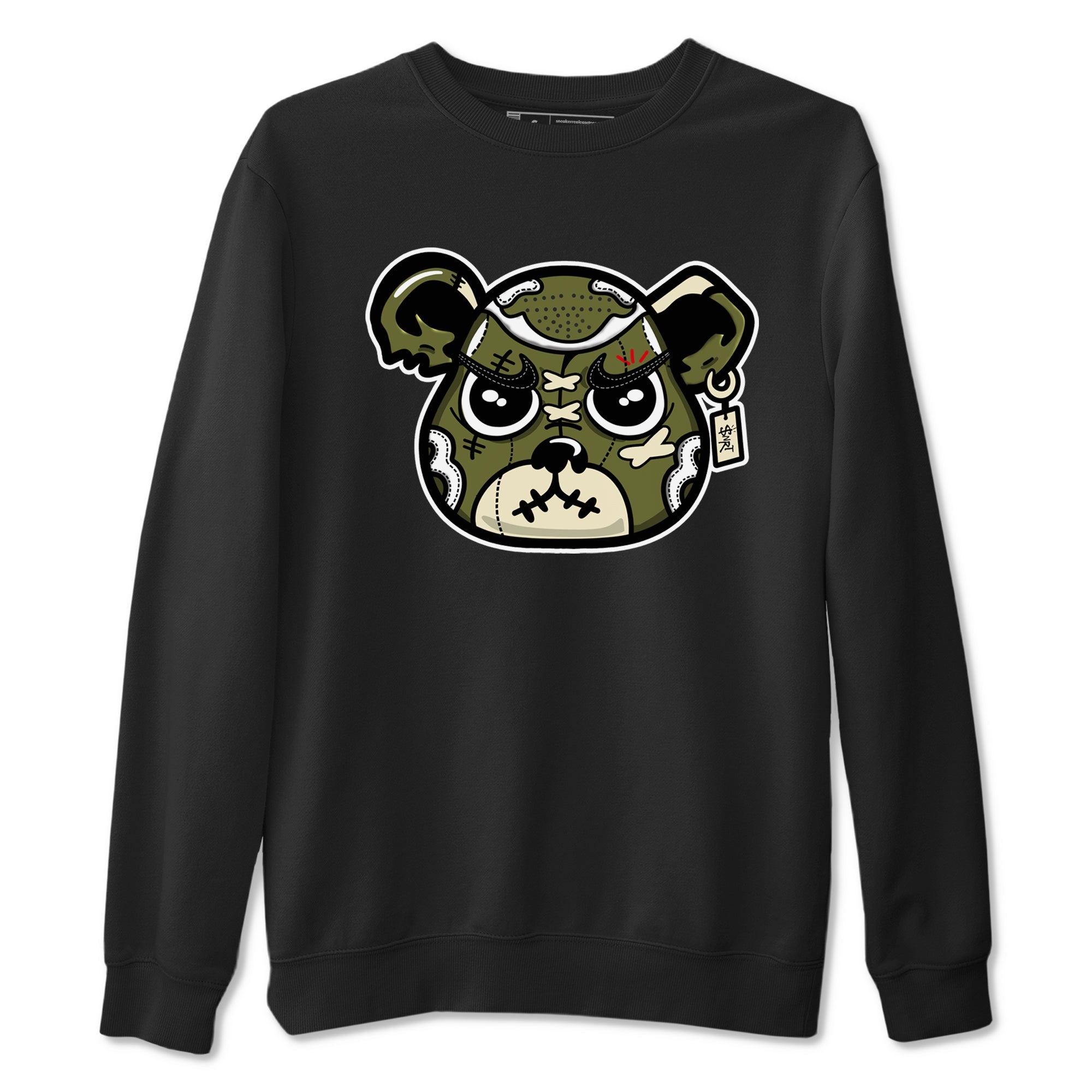 Sneaker Bear Face Sneaker Tees - Air Jordan 1 Travis Scott Medium Olive