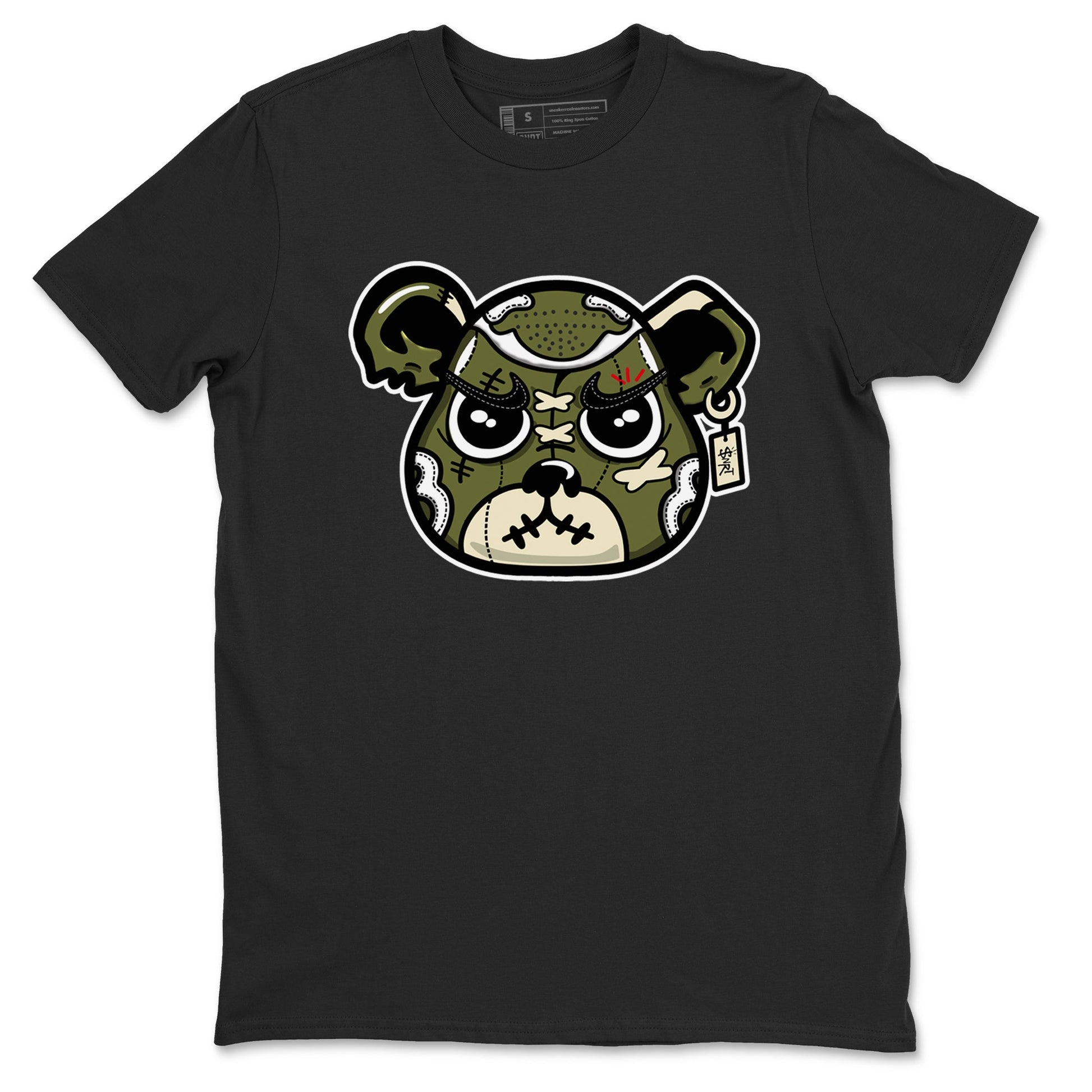 Sneaker Bear Face Sneaker Tees - Air Jordan 1 Travis Scott Medium Olive